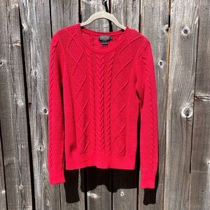 Pendleton red cable knit sweater size small